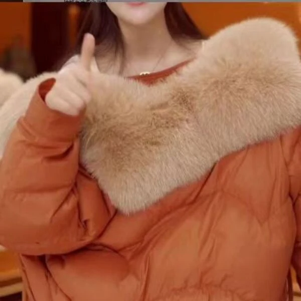 24年 冬季时尚修身尽享高级保暖新款羽绒服Q24DY1870大毛领