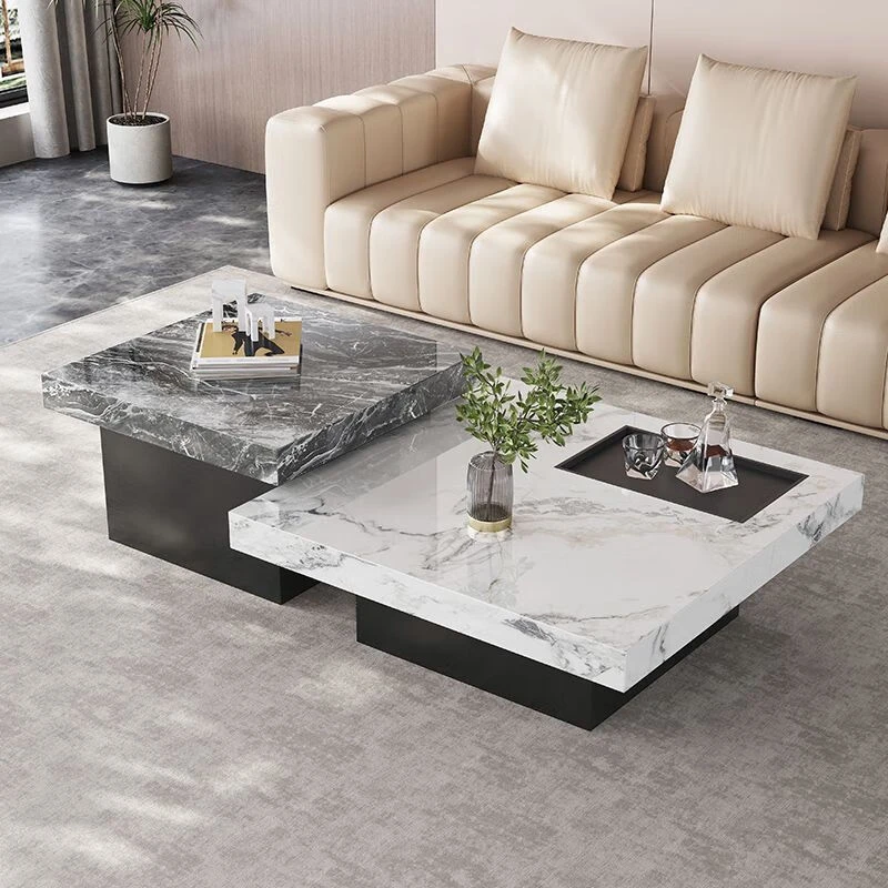 Box柏斯意式轻奢岩板茶几客厅家用大理石方形奢石茶简约别墅极简