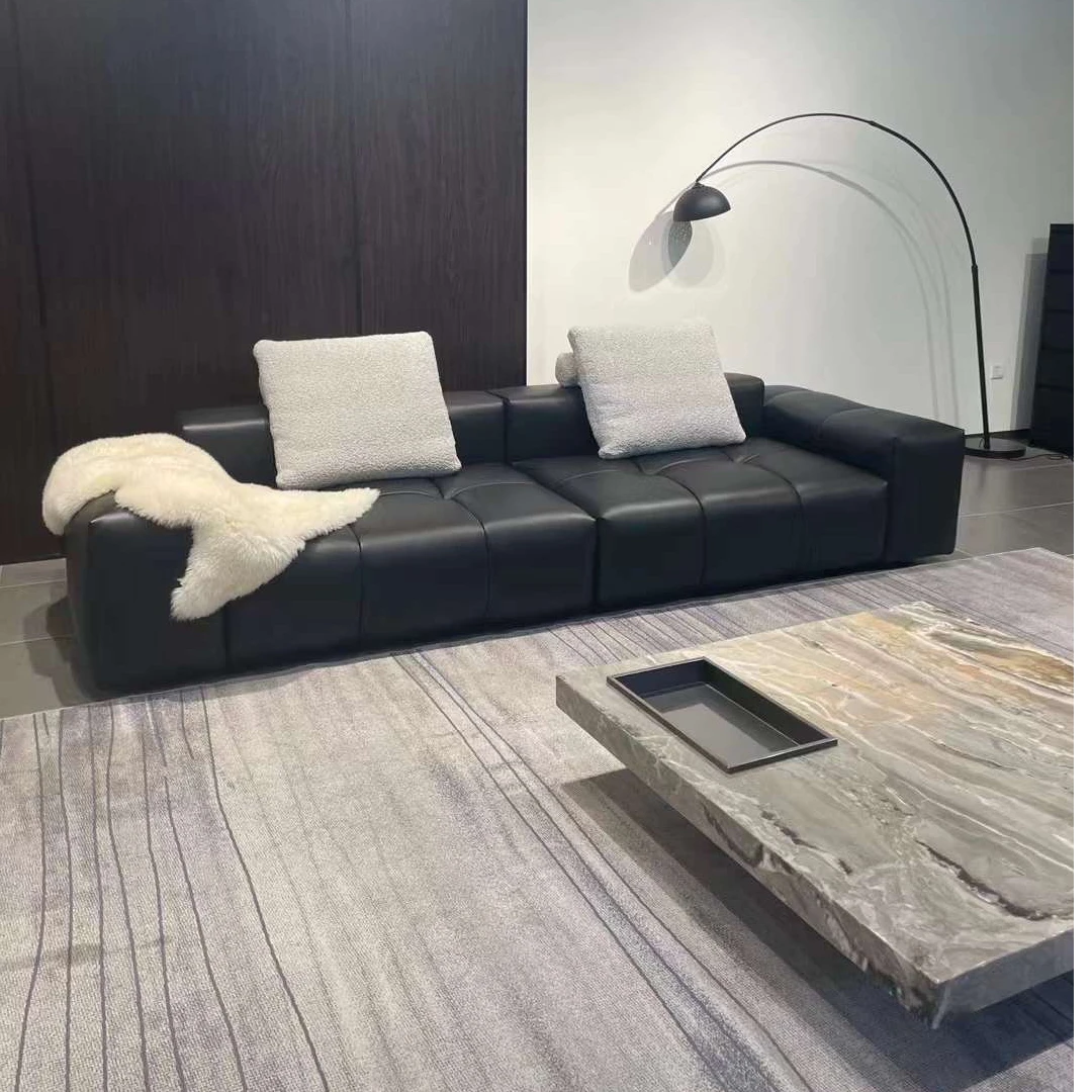 Box柏斯像素沙发高端全青皮意式极简头层牛皮客厅简约大平层沙发