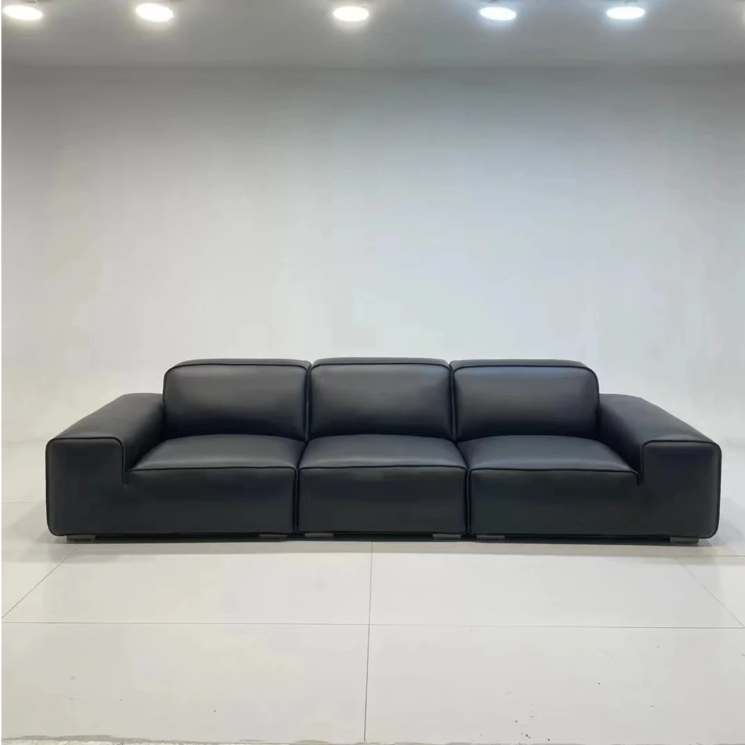 Box柏斯【亚岛皮行】夏图大黑牛沙发全皮不拼接和谐传承野牛意式