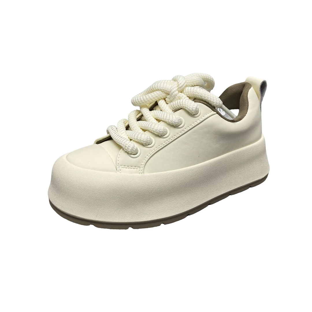 623D90-2 6140  真皮厚底休闲板鞋（标准尺码）（茹）