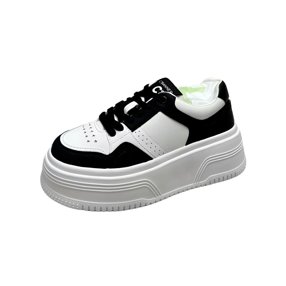 1D83 20150【内里加绒】真皮厚底小白鞋（标准尺码）（王）