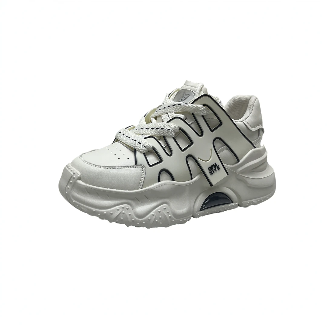 Q609-1 6424 真皮厚底老爹鞋 （标准尺码）（茹）