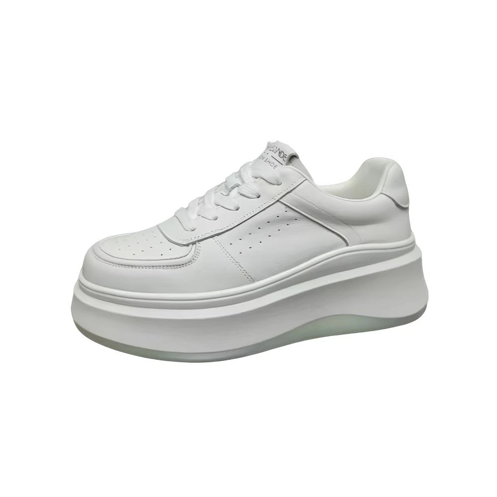 24077  235真皮厚底小白鞋 （标准尺码）