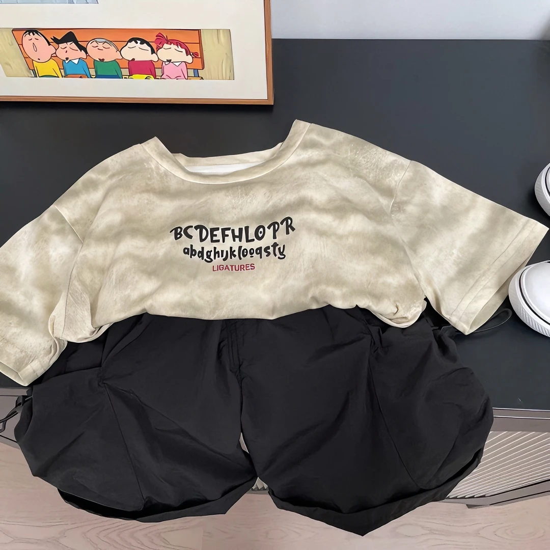 儿童宽松休闲宝宝夏季小童圆领夏款纯棉T恤