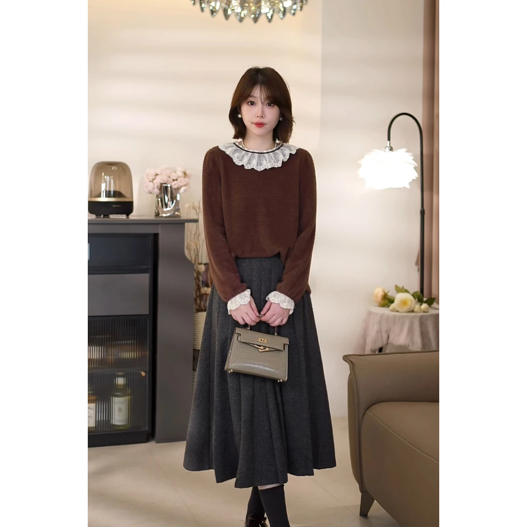 斯洋洋秋冬品质减龄超柔气质显瘦加绒保暖针织上衣SY411A022SYY