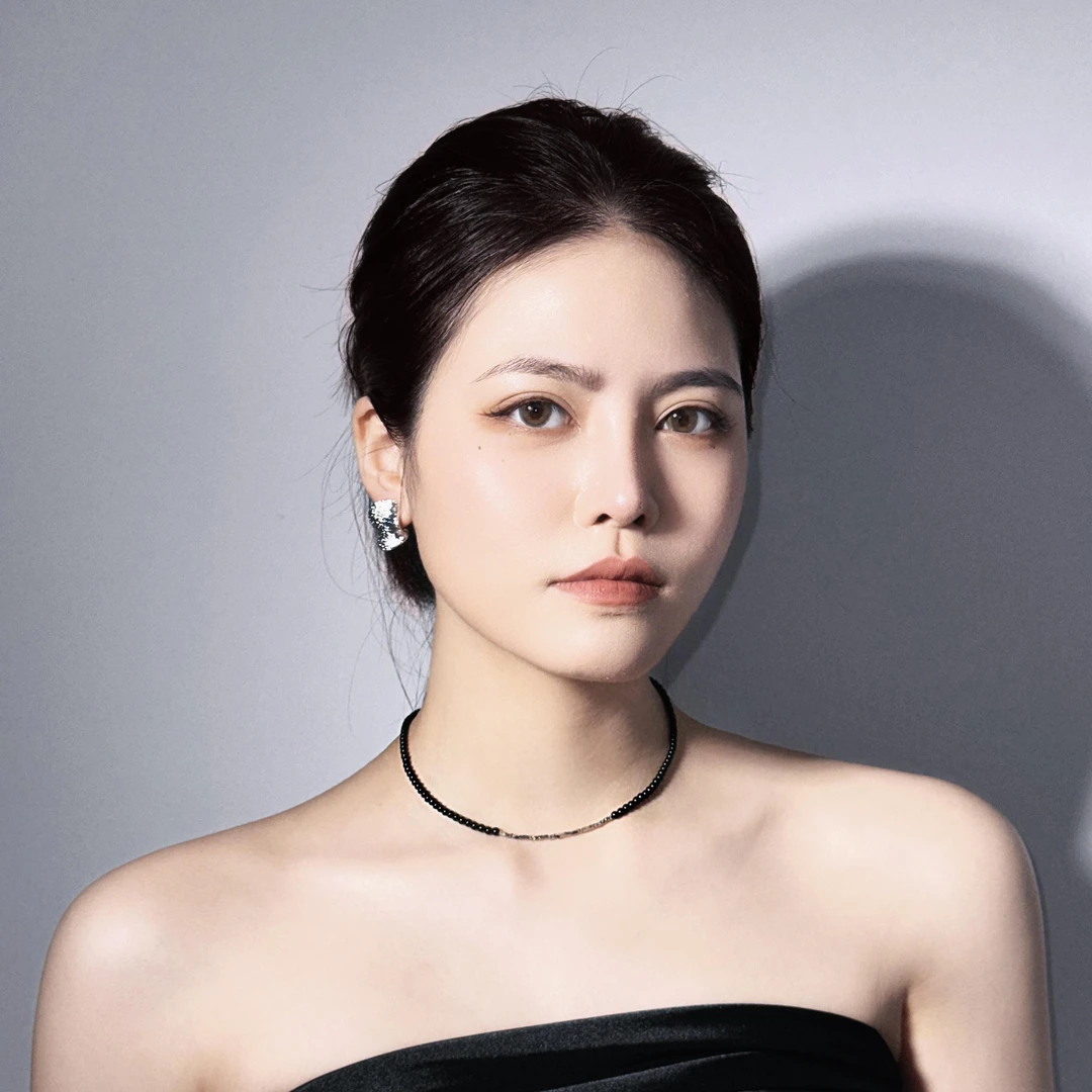 铜合金项链 碎银子黑色串珠锁骨链项链简约百搭高级感轻奢小众