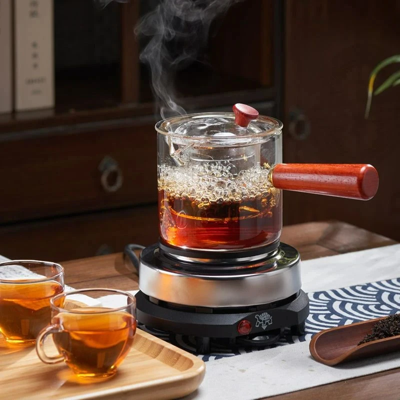 加热煮茶器高档耐热养生花茶壶玻璃煮茶壶小电热炉家用电茶壶茶具