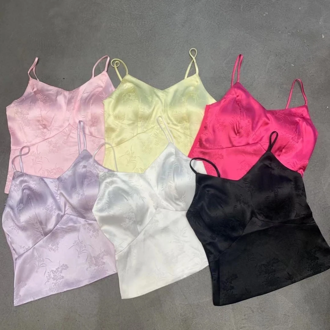 【DC独宠轻奢女装】富贵竹提花吊带上衣D002