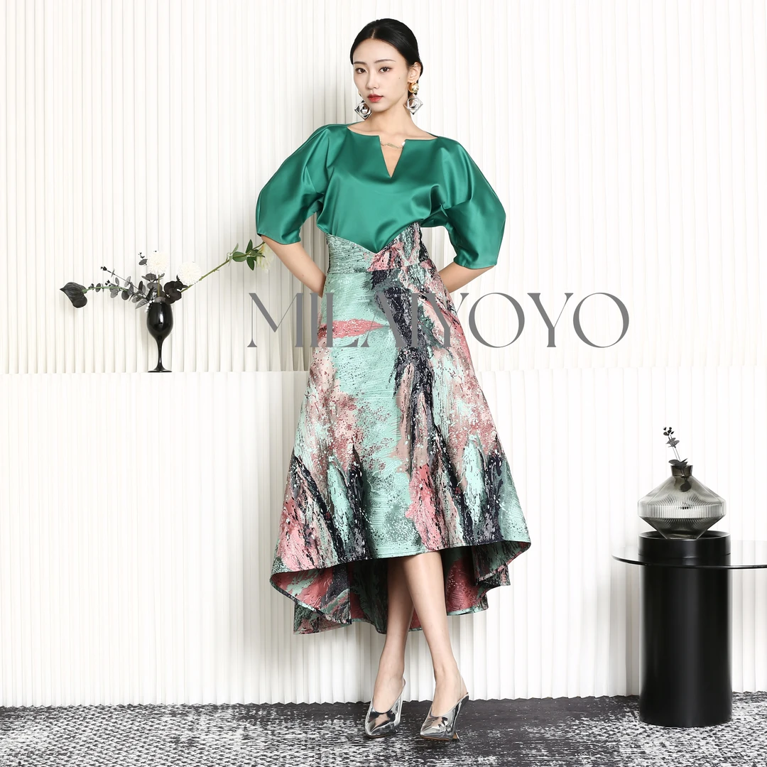 芈莱尤优——新款彩雾凝霜灯笼袖衬衣C23-8167-3