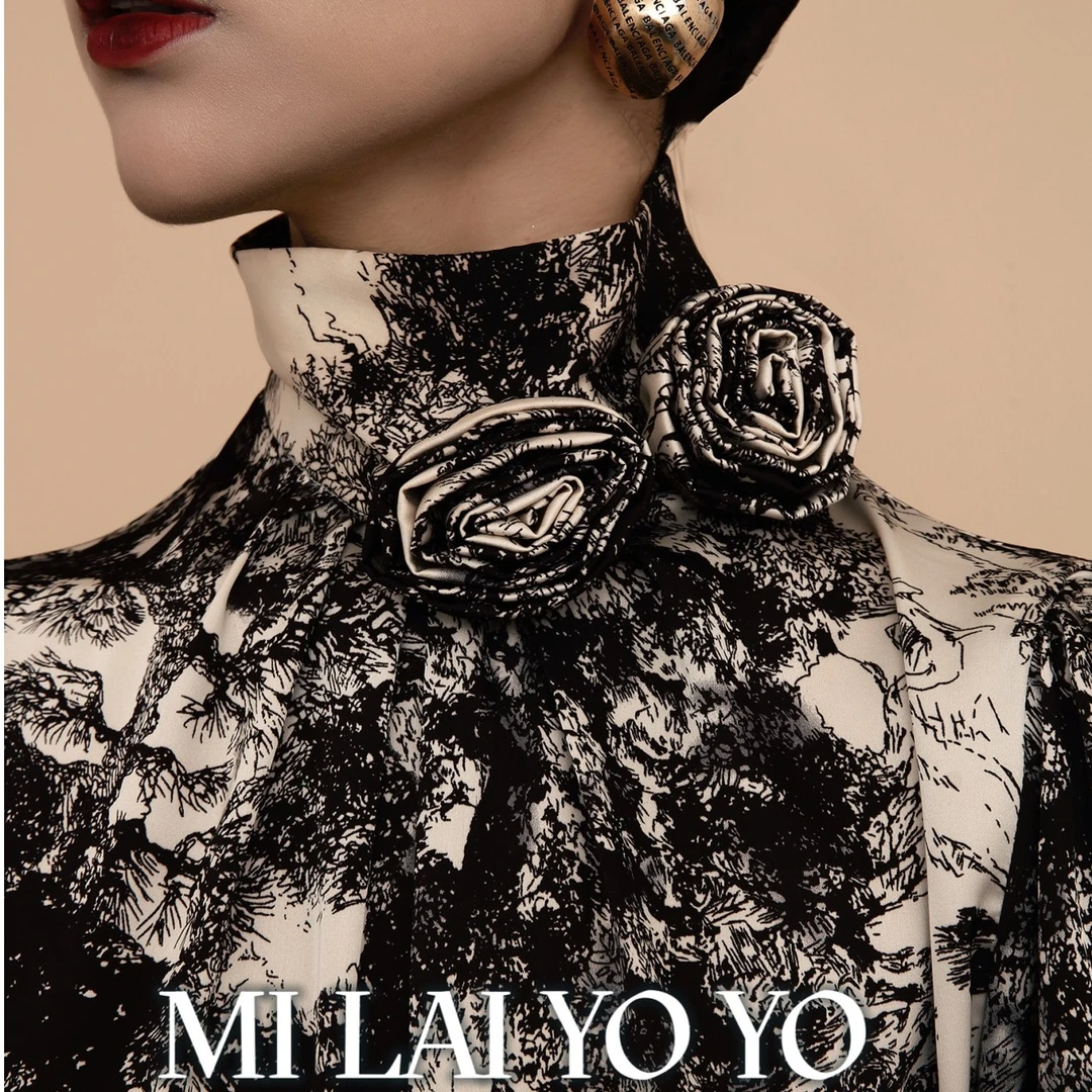 芈莱尤优——新款玫瑰花衬衣 C23—847