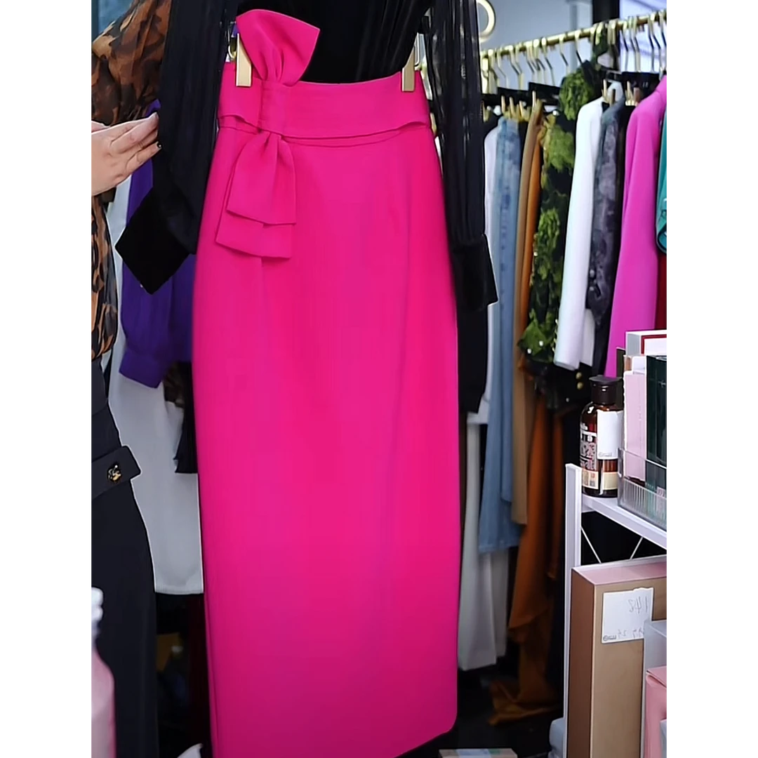 905 OUPAN/欧盼服饰 时尚气质纯色大蝴蝶结半裙（品牌清货无吊卡）x