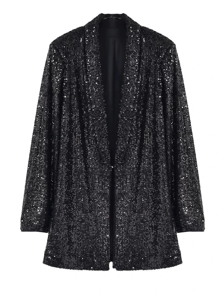 1544 OUPAN/欧盼服饰 时尚纯色亮片西装外套（品牌清货无吊卡）W