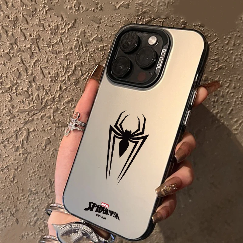 简约创意蜘蛛侠苹果15手机壳荣耀适用oppoa58VIVOs15小米一加ace2