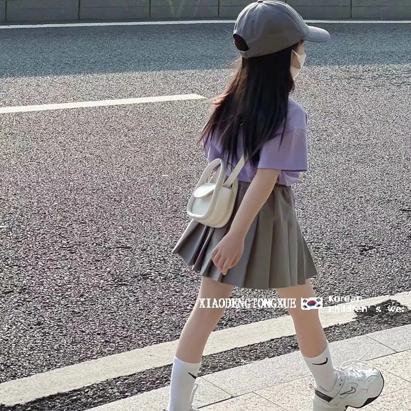新款女童夏装套装韩版洋气夏季儿童背心学生两件套女宝宝jk百搭裙