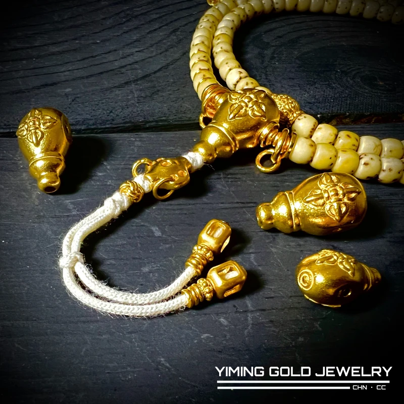 【壹铭黄金】足金十字金刚杵三通黄金精工三通精品三通黄金手串配饰