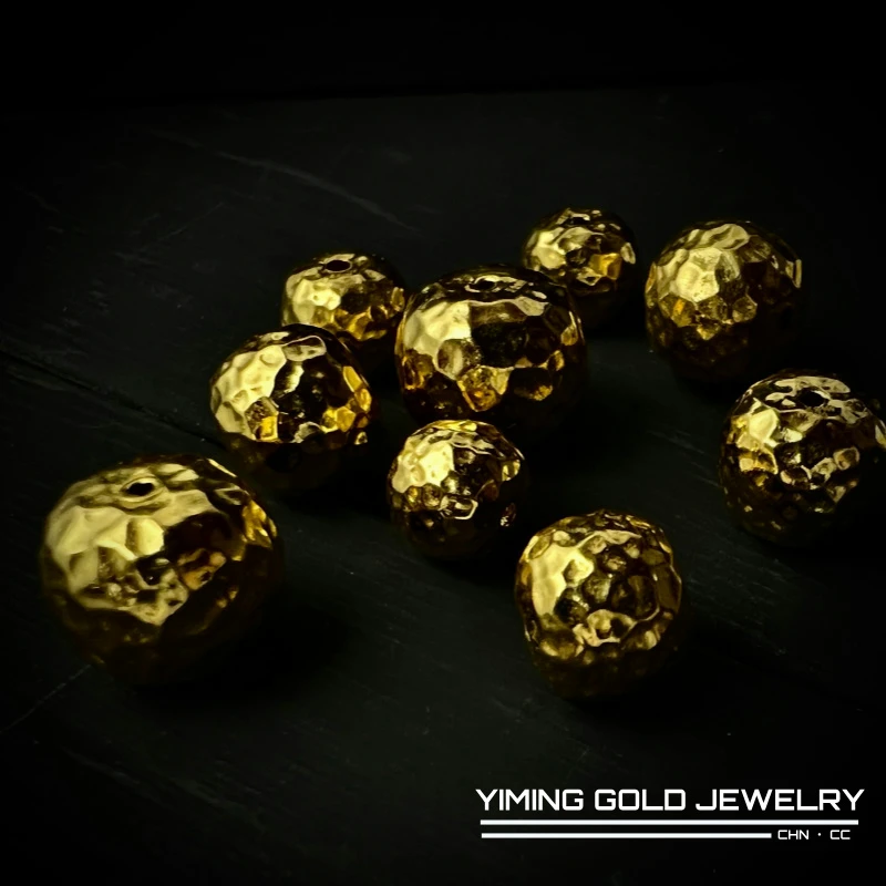 【壹铭黄金】24k足金999锤纹金珠老型金珠足金999金珠纯金转运珠