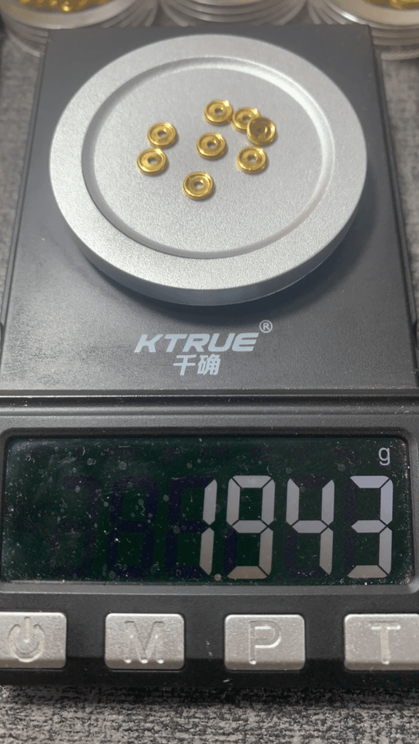 足金999车轮隔片黄金文玩配饰