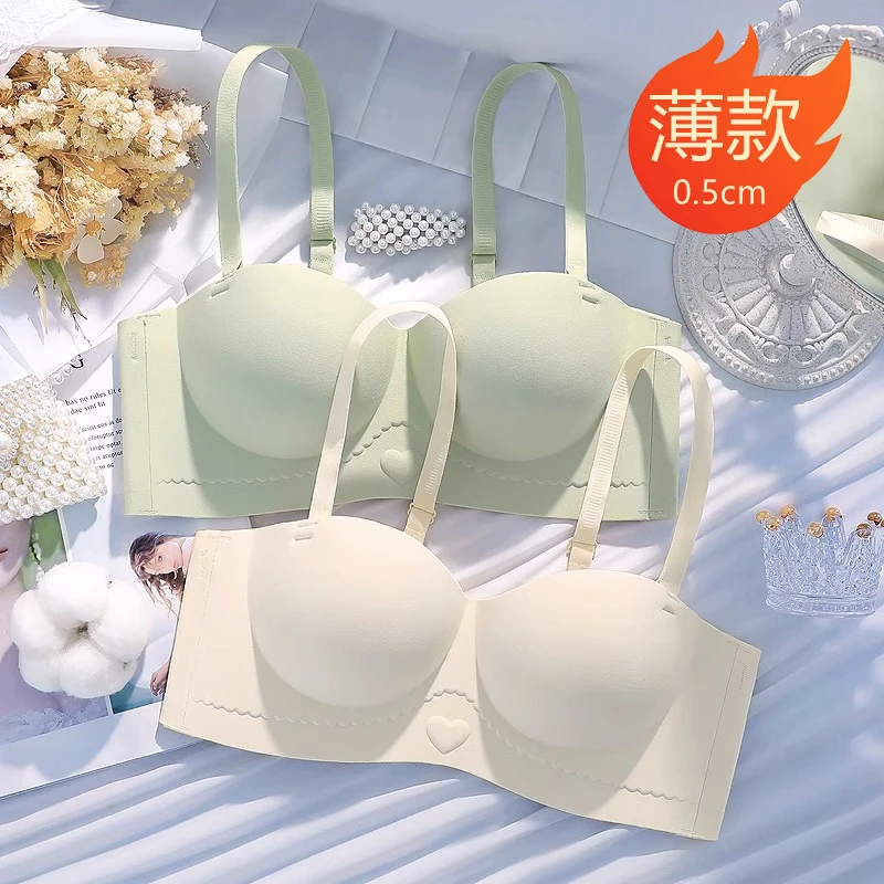 OEING【买一送一】内衣大胸自由透气无痕内衣薄款聚拢防下垂文胸