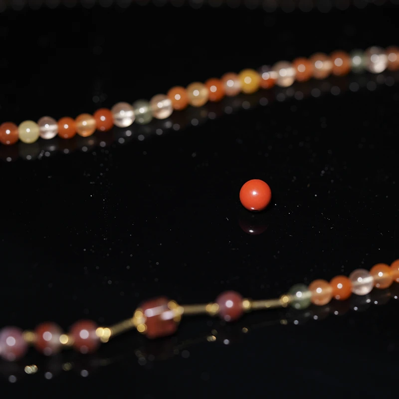 含辰砂工艺品【晟伊珠宝】N11603朱砂兔毛多圈（多样性）