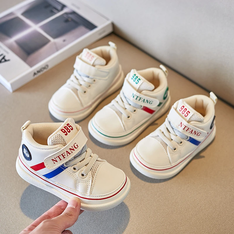 诺童坊皮面新款童鞋985机能鞋男女宝软底防滑舒适简约百搭学步鞋