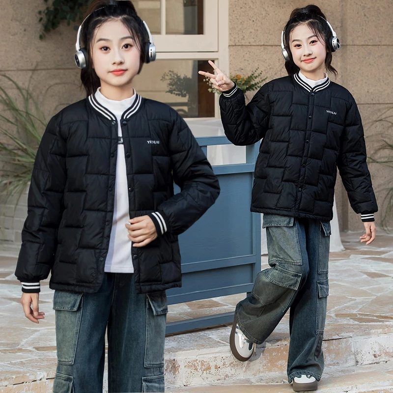 新款中大儿童棉内胆秋冬季校服内穿轻薄透气保暖男女童保暖外套