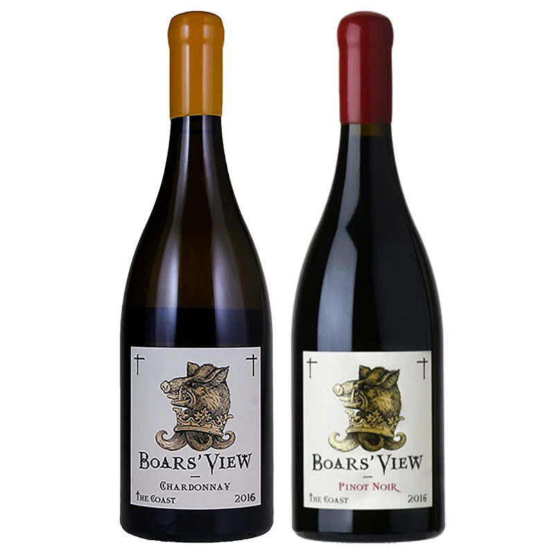 野猪视野海岸 组合酒款 黑皮诺干红2016年霞多丽干白葡萄酒2016
