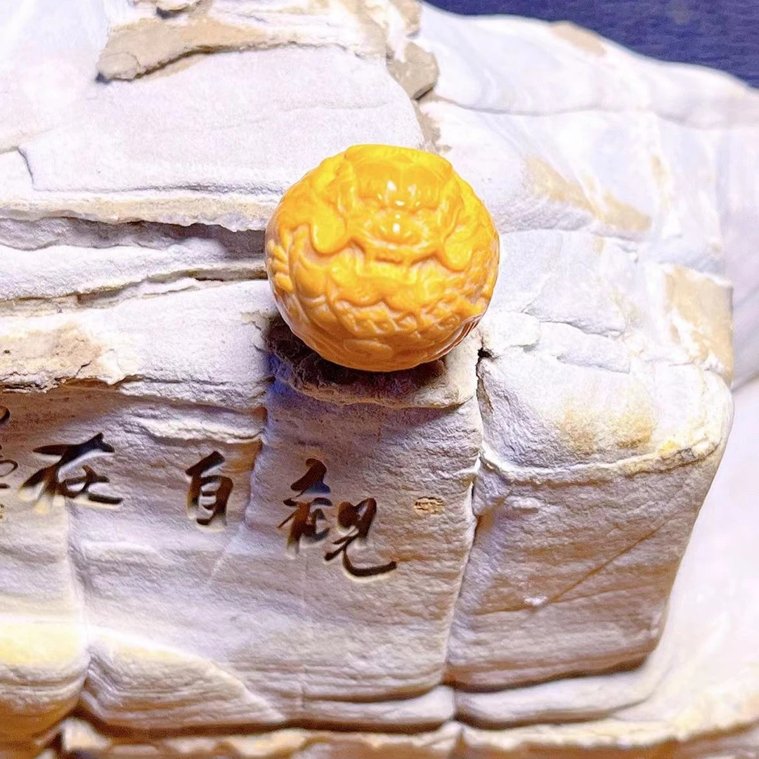 猴头手串核桃雕刻祥云龙珠单颗单籽机雕手修文玩好物