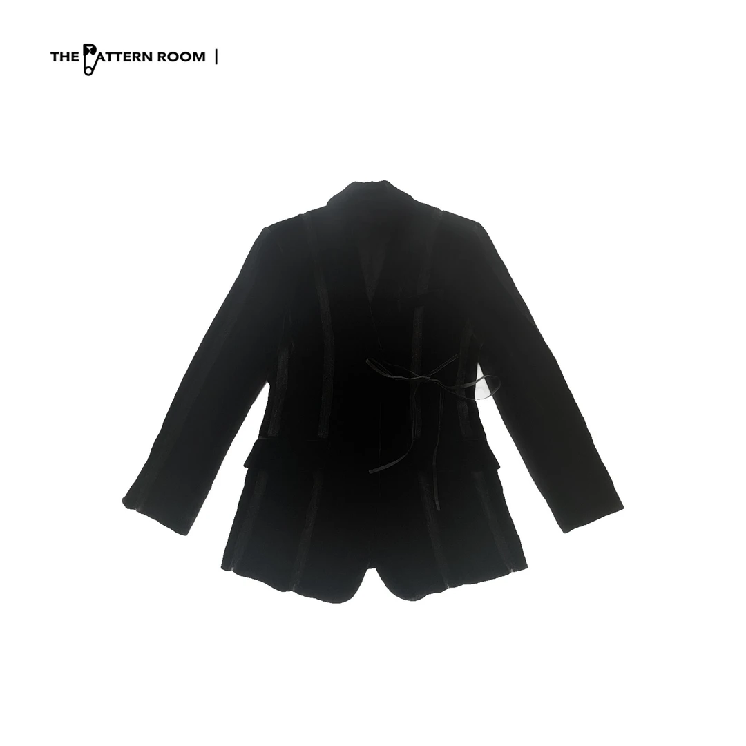 The pattern room | 手工丝绒蕾丝拼接西装