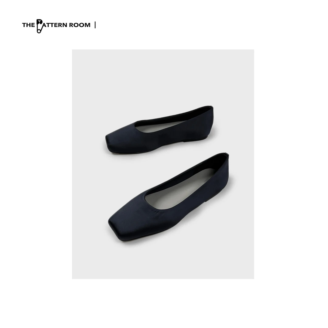 The pattern room | 气质勾勒极简东方缎面流线方头中口鞋