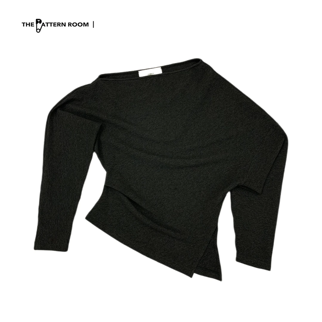 HUMHUM｜优化肩颈线欧文经典斜裁上衣