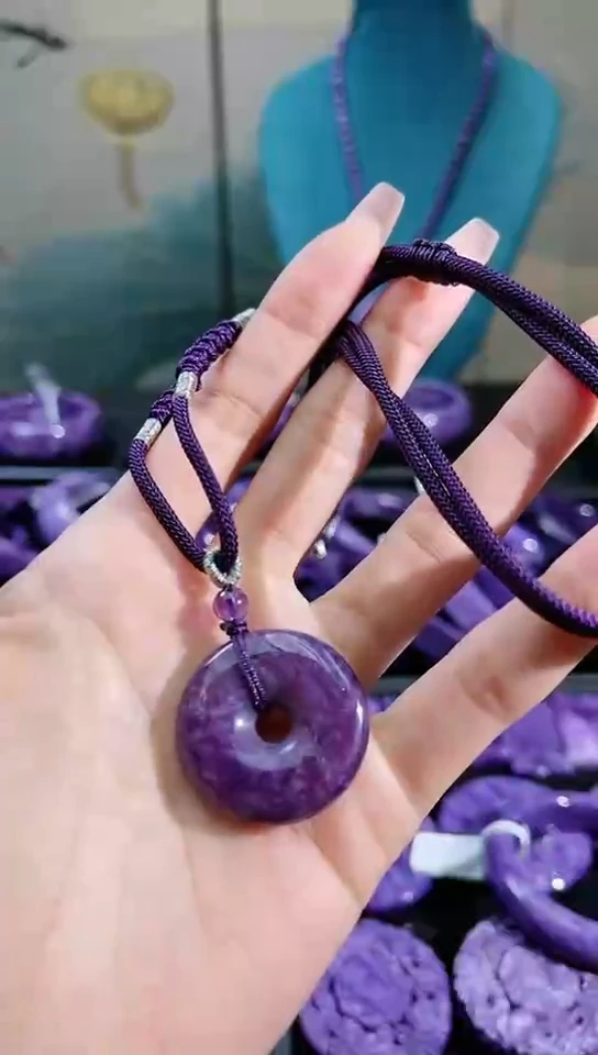 【闪购商品】查罗石（紫龙晶）吊坠未镶嵌平安扣