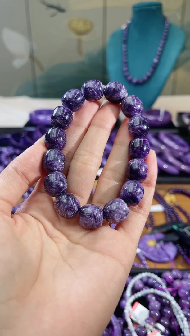【闪购商品】查罗石（紫龙晶）手串未镶嵌13