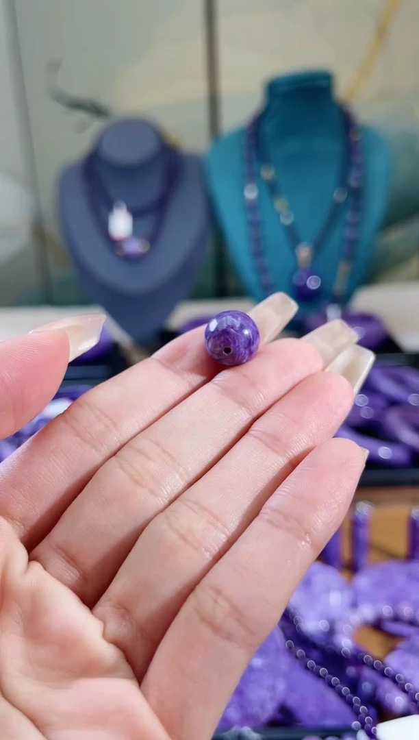 【闪购商品】查罗石（紫龙晶）单珠未镶嵌12