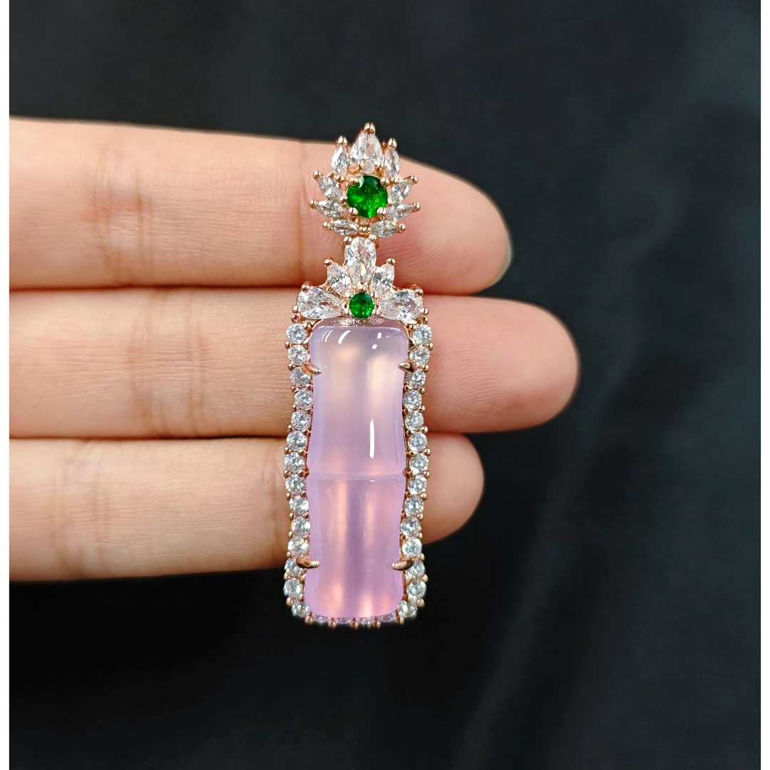 竹节紫玛瑙吊坠Y305赠链礼盒(多样性发)