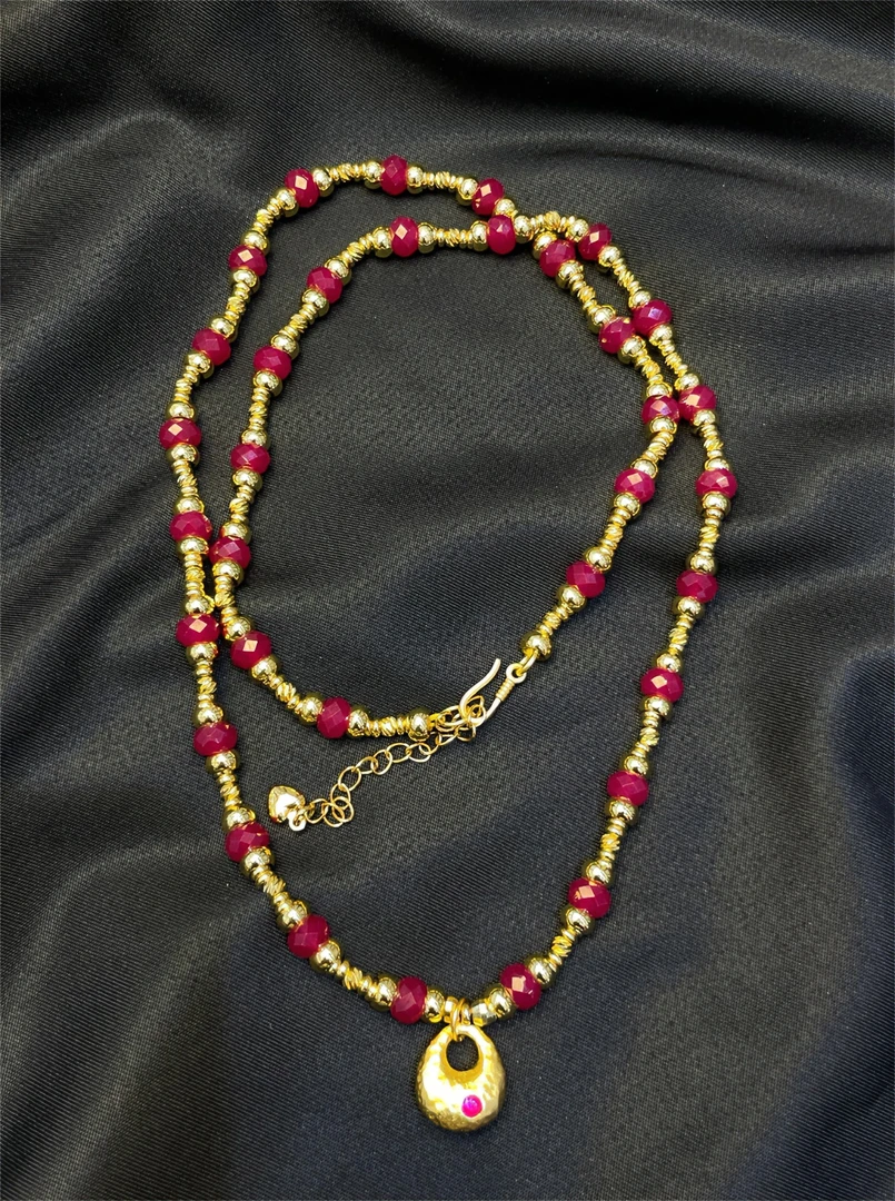 红宝石培育满钻吊坠C1125赠链礼盒(多样性发)