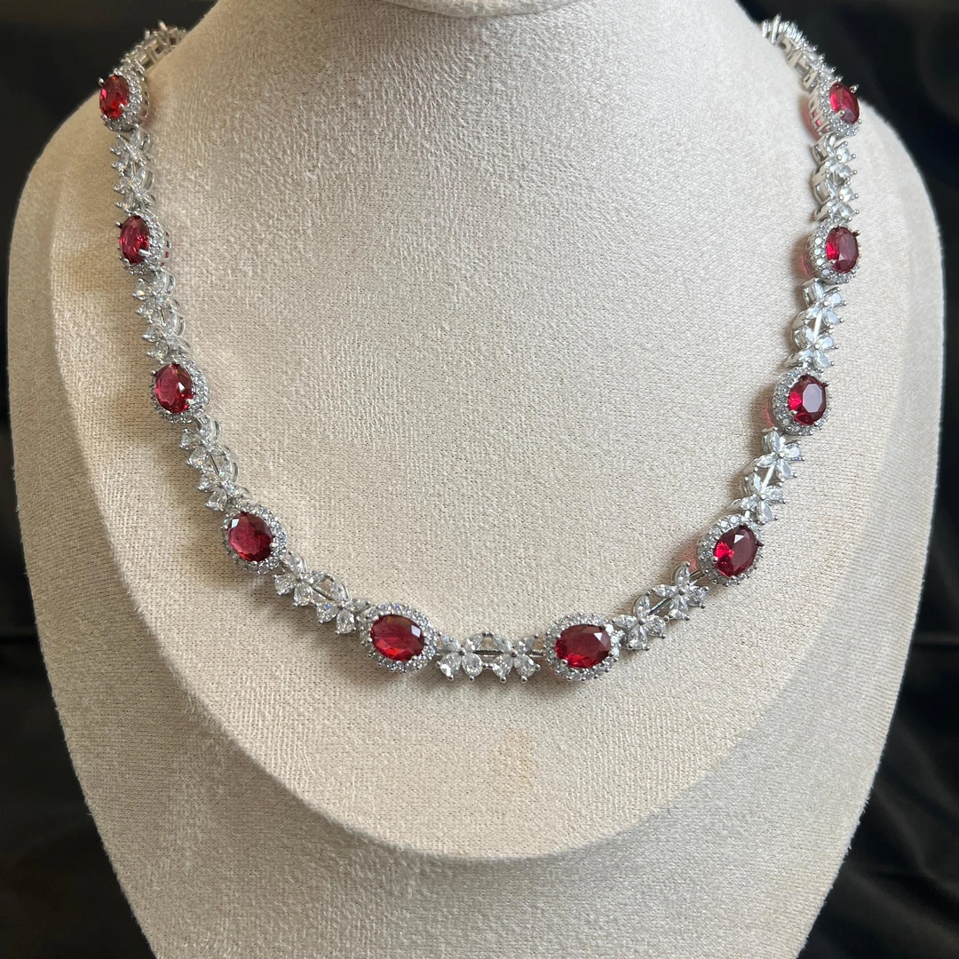 红宝石培育轻奢项链B30-55赠礼盒(多样性发)