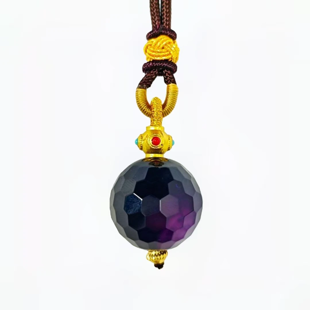 精美紫玛瑙单珠吊坠C02-45赠绳礼盒(多样性发其一)