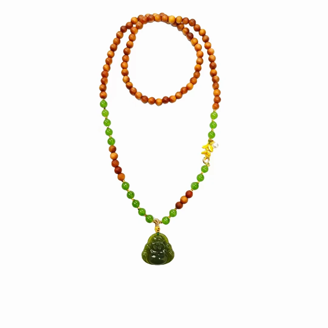 和田玉碧玉佛公吊坠E01-06赠链礼盒(多样性发)