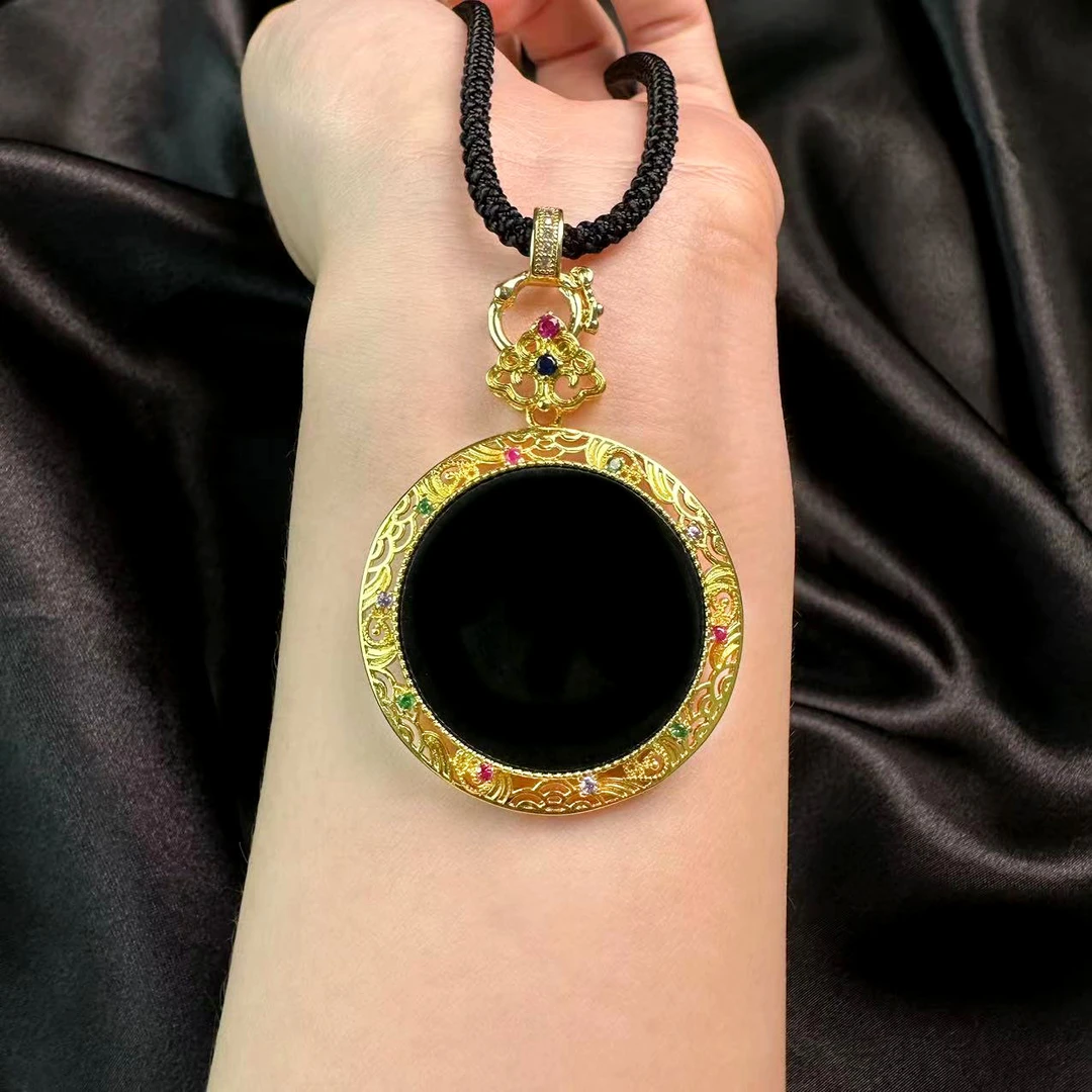 和田玉圆牌吊坠Y1655赠绳礼盒(多样性发)