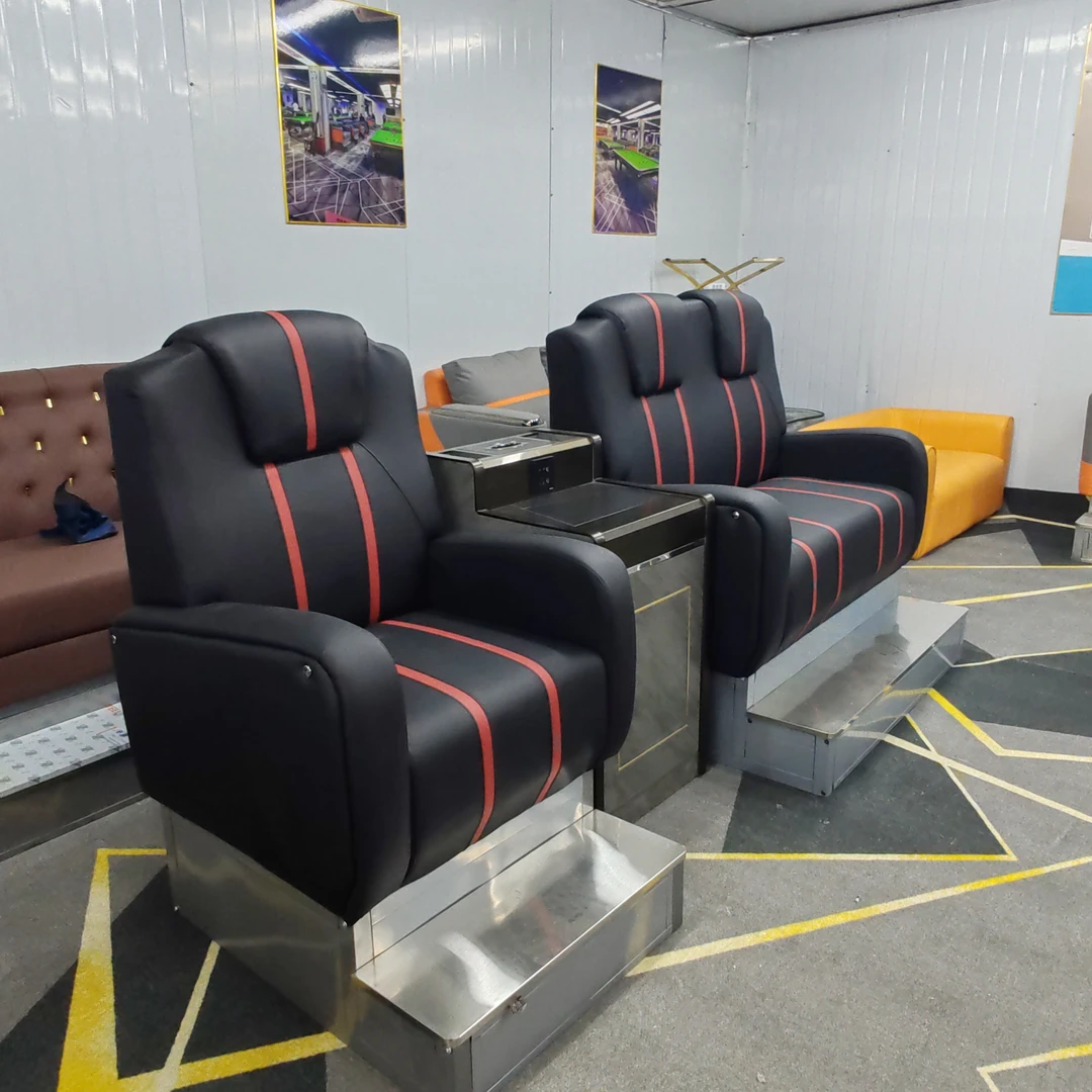 轻奢款式台球沙发观球椅，易去污猫抓皮，高回弹海绵坐垫，全封脚踏