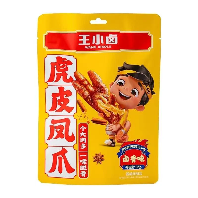 王小卤虎皮凤爪卤味休闲零食小吃鸡爪即食105g/袋追剧解馋卤味