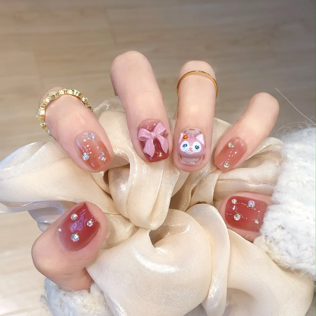 喵公子【女明星】【设计师款】纯手工穿戴甲可拆卸美甲光疗甲