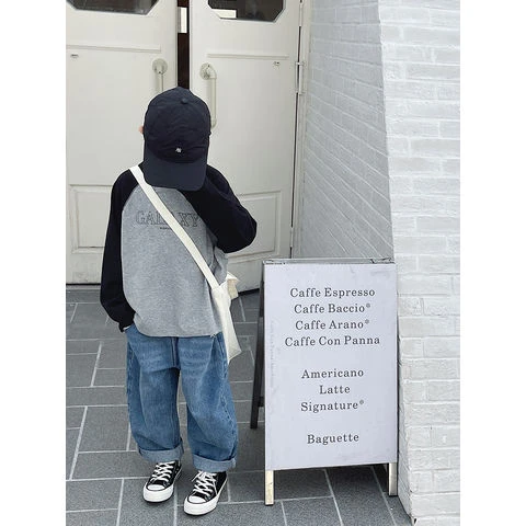 【肉包】儿童装男童春秋装牛仔裤2024新款儿童装秋季款男孩裤子洋气