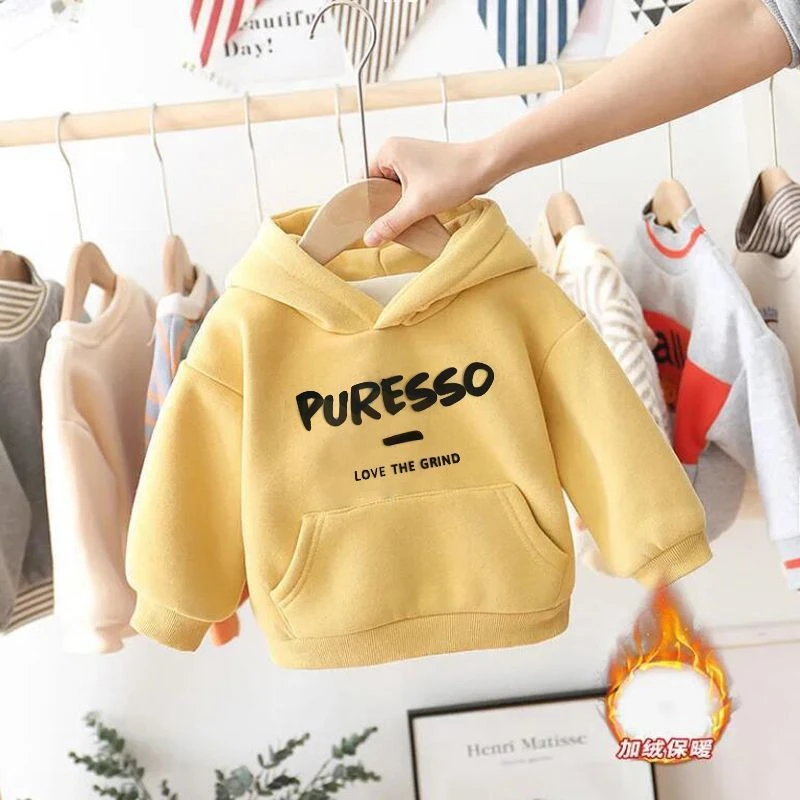 【肉包】男女童秋冬加绒加厚连帽卫衣2024新款秋装宝宝中小童洋气