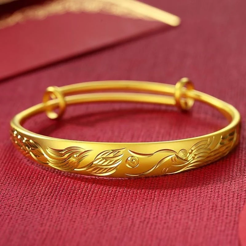 时尚百搭款龙凤推拉手镯