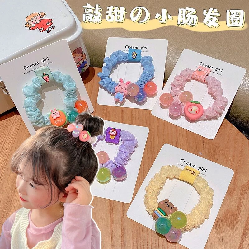 儿童发圈扎马尾ins橡皮筋女童高弹力发绳小女孩可爱发饰皮筋头饰