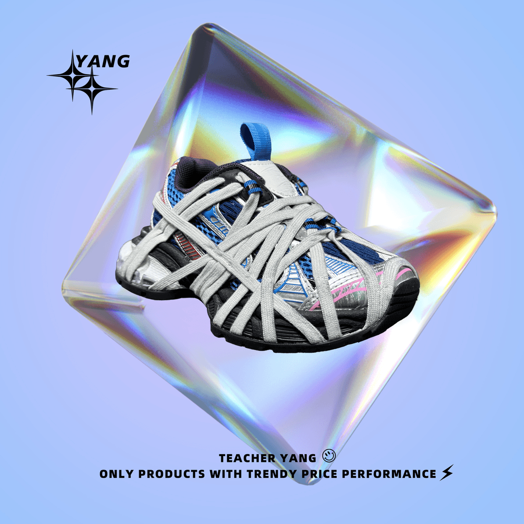 【YANG】潮童秀场款（有魔术贴）全绑带做旧新款老爹运动鞋Q60032
