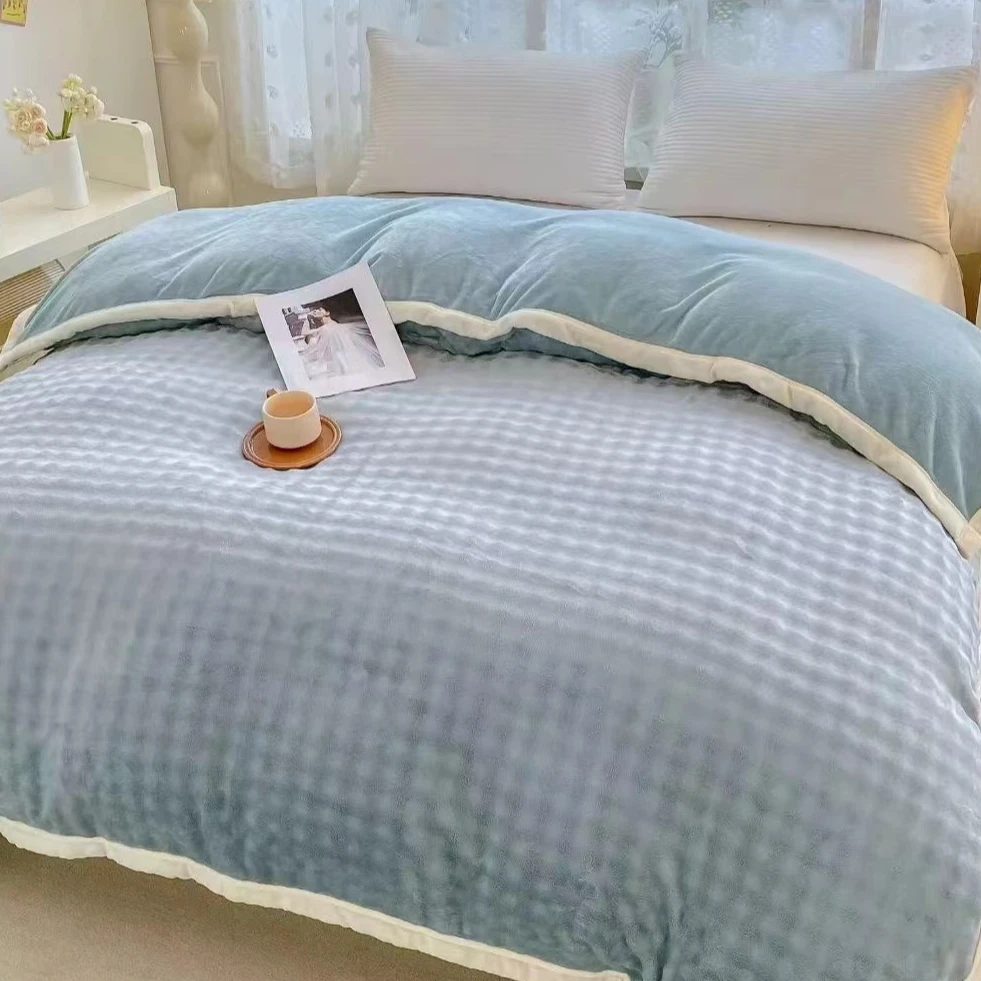 26度 牛奶绒多功能保暖不掉毛被套轻奢