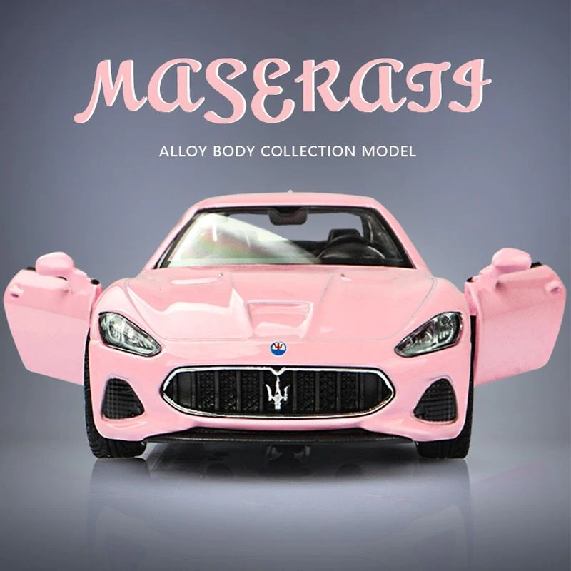 仿真玛莎拉蒂跑车合金车模 儿童玩具车回力车男孩小汽车汽车模型